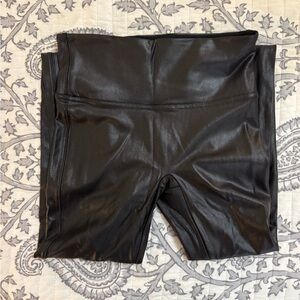 SPANX Black Faux Leather Leggings